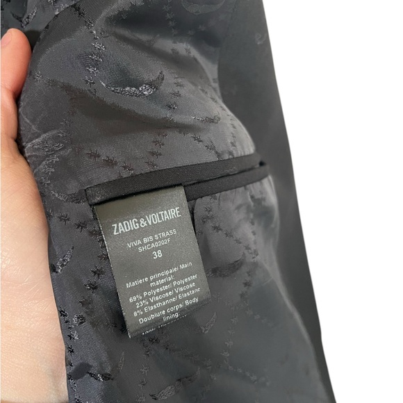 Zadig & Voltaire Viva Bis Strass ‘Voltaire’ Back Blazer - Picture 2 of 11